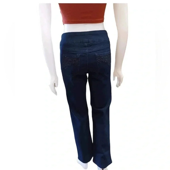 Northern Reflections Ankle Comfort Blue Elastic Waist Pants Size 6 - Picture 3 of 12